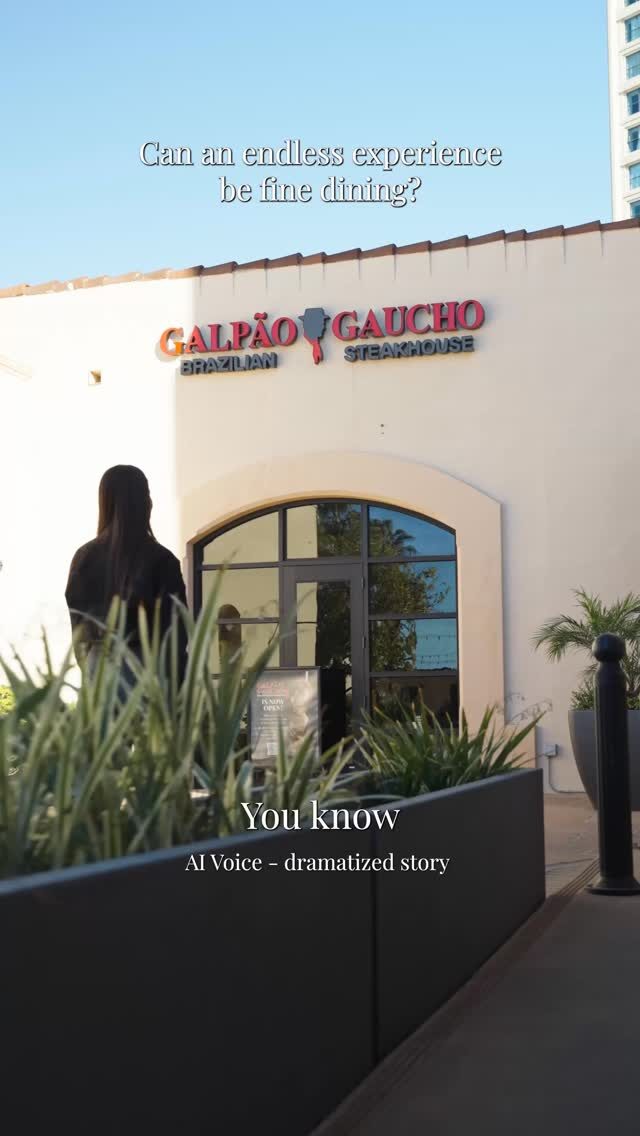 Step into Galpão Gaucho and let the aromas guide you! From perfectly grilled meats to a full bar and cozy corners for laughs, every visit is a little celebration. Bring your friends, share stories, and experience Brazilian hospitality that makes every bite unforgettable.

Narration generated with an AI voice actor. Story is a dramatization for illustration—real menu, fictional diner.

Book your table now!

Cupertino, CA
Irvine, CA
Napa, CA
Roseville, CA
San Diego, CA
Walnut Creek, CA
Las Vegas, NV
Charleston, SC