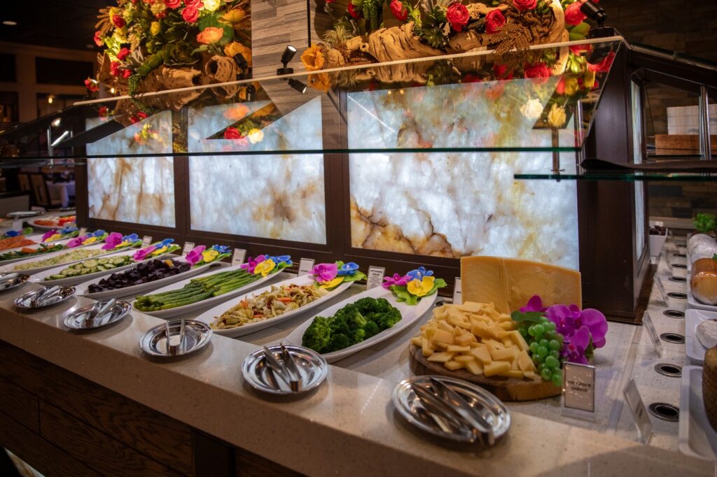 Enjoy our unlimited two-course menu that starts with a gourmet salad bar with over 45+ items to choose from, plus our 18 unlimited selections from the grill.

For a lighter choice, you can choose to stay on the first course for the whole meal and enjoy unlimited trips to our gourmet salad bar; which features cured meats, smoked salmon, candied bacon, local and imported cheeses, gourmet salads, and fresh vegetables.

This option includes the cheese bread appetizer and side dishes on our menu.

Book your table now!

Cupertino, CA
Irvine, CA
Napa, CA
Roseville, CA
San Diego, CA
Walnut Creek, CA
Las Vegas, NV
Charleston, SC