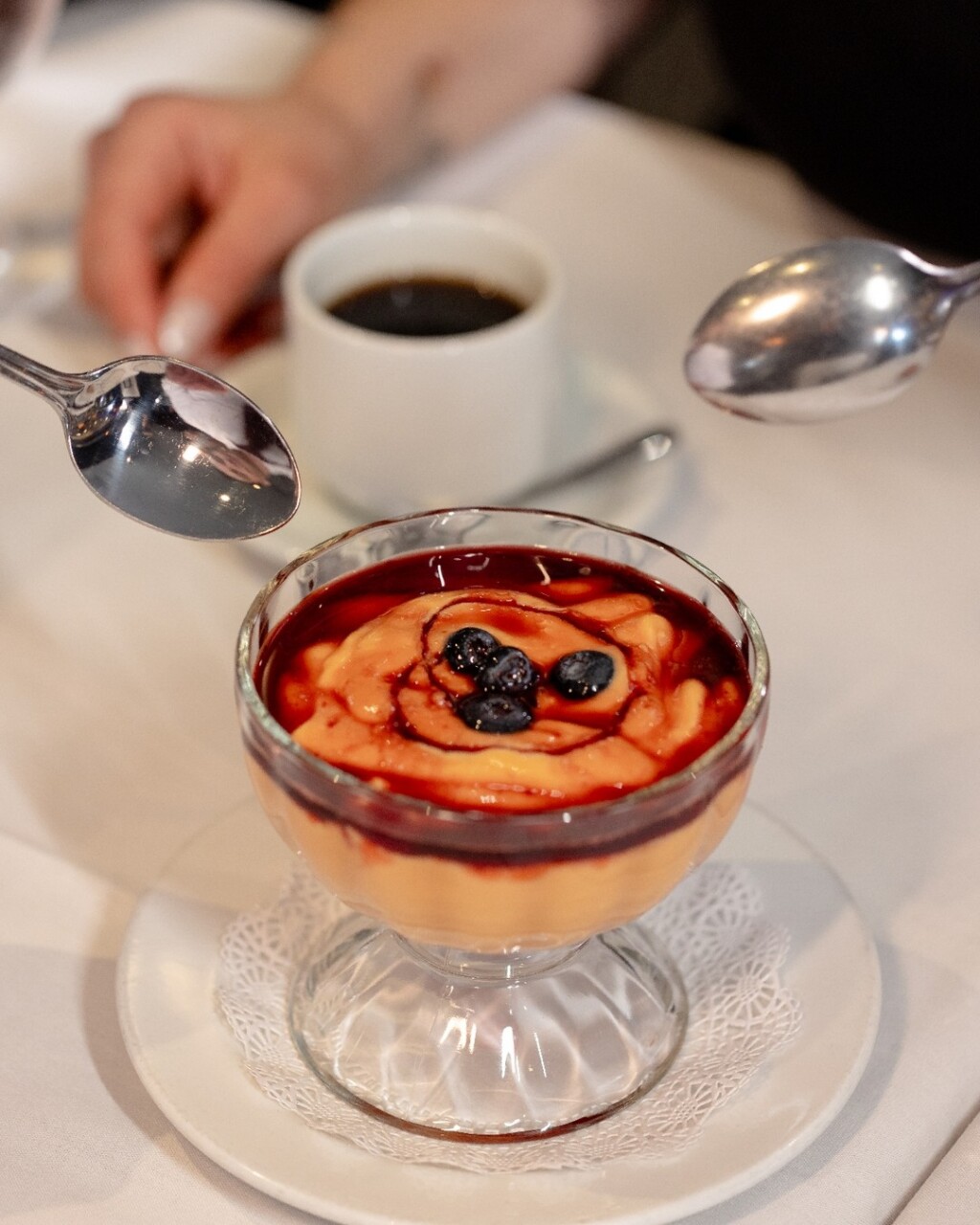 Papaya Cream!!!
Fresh papaya blended with vanilla ice cream and served with Crème de Cassis.

End your dining experience on a sweet note. Our house-made desserts are crafted from scratch with the finest ingredients, balancing tradition and sophistication in every bite.

The perfect finale to an authentic Brazilian dining experience.

Which location are you heading to?
Cupertino, CA
Irvine, CA
Napa, CA
Roseville, CA
San Diego, CA
Walnut Creek, CA
Las Vegas, NV
Charleston, SC