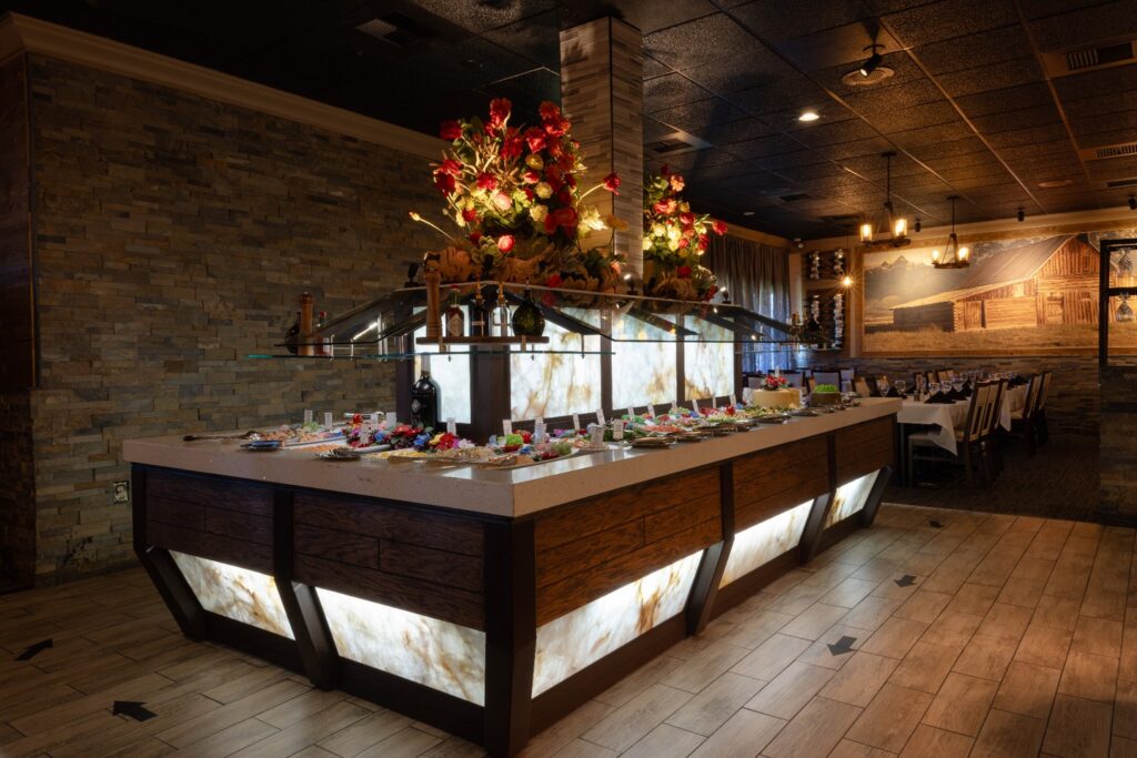 Enjoy our unlimited two course menu that starts with a gourmet salad bar with over 40 items to choose from, plus our 18 unlimited selections from the grill.

For a lighter choice, you can choose to stay on the first course for the whole meal and enjoy unlimited trips to our gourmet salad bar; which features cured meats, smoked salmon, candied bacon, local and imported cheeses, gourmet salads, and fresh vegetables.

This option includes the cheese bread appetizer and side dishes on our menu.

Which location are you heading to? 
Cupertino, CA
Irvine, CA
Napa, CA
Roseville, CA
San Diego, CA
Walnut Creek, CA
Las Vegas, NV
Charleston, SC