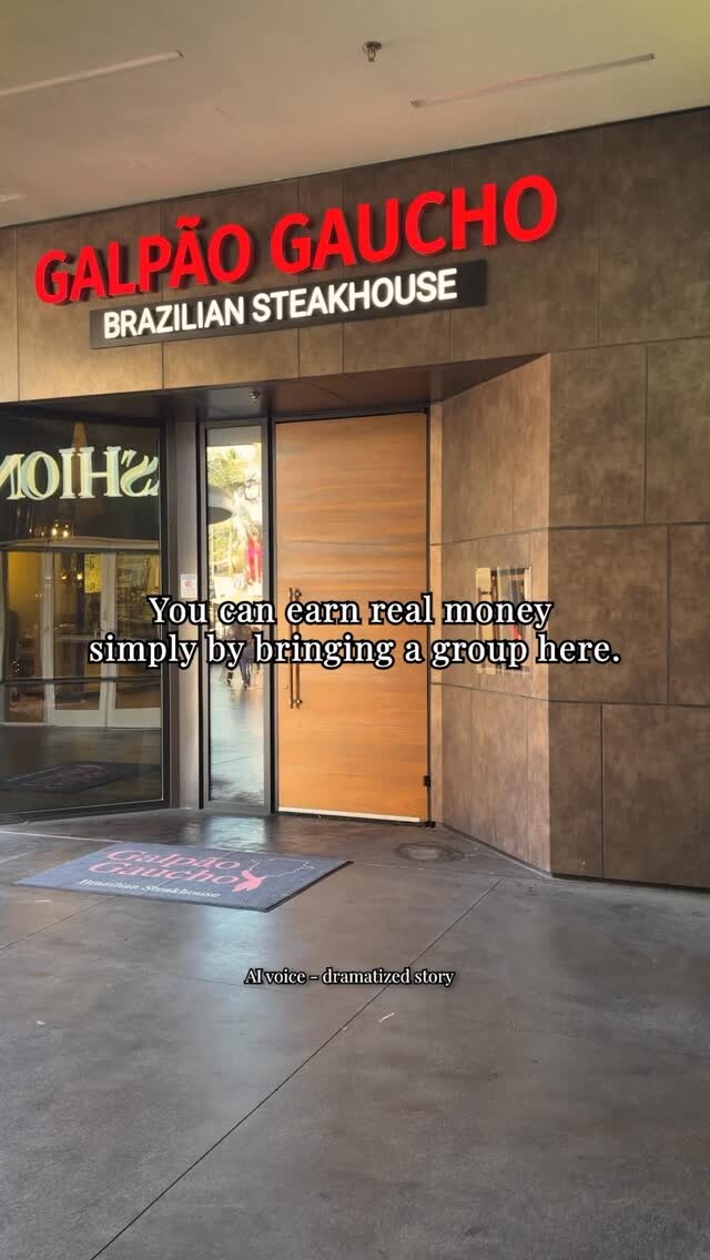 In 2026, Galpão Gaucho Brazilian Steakhouse is celebrating 10 years of growth since opening its doors in Napa Valley, CA, back in 2016, with a special offer focused on group dining.
⠀⠀⠀⠀⠀⠀⠀⠀⠀
Book a group dining event in 2026 and receive a $100 thank-you ($50 gift card + $50 Galpão Gaucho dining card) and *$25 Galpão Gaucho dining card for each guest! ❤️
⠀⠀⠀⠀⠀⠀⠀⠀⠀
*Restrictions apply. See terms and conditions for details.
⠀⠀⠀⠀⠀⠀⠀⠀⠀
Narration generated with an AI voice actor. Story is a dramatization for illustration—real menu, fictional diner.
⠀⠀⠀⠀⠀⠀⠀⠀⠀
Which location are you heading to?
Cupertino, CA
Irvine, CA
Napa, CA
Roseville, CA
San Diego, CA
Walnut Creek, CA
Las Vegas, NV
Charleston, SC
Book your group table today!