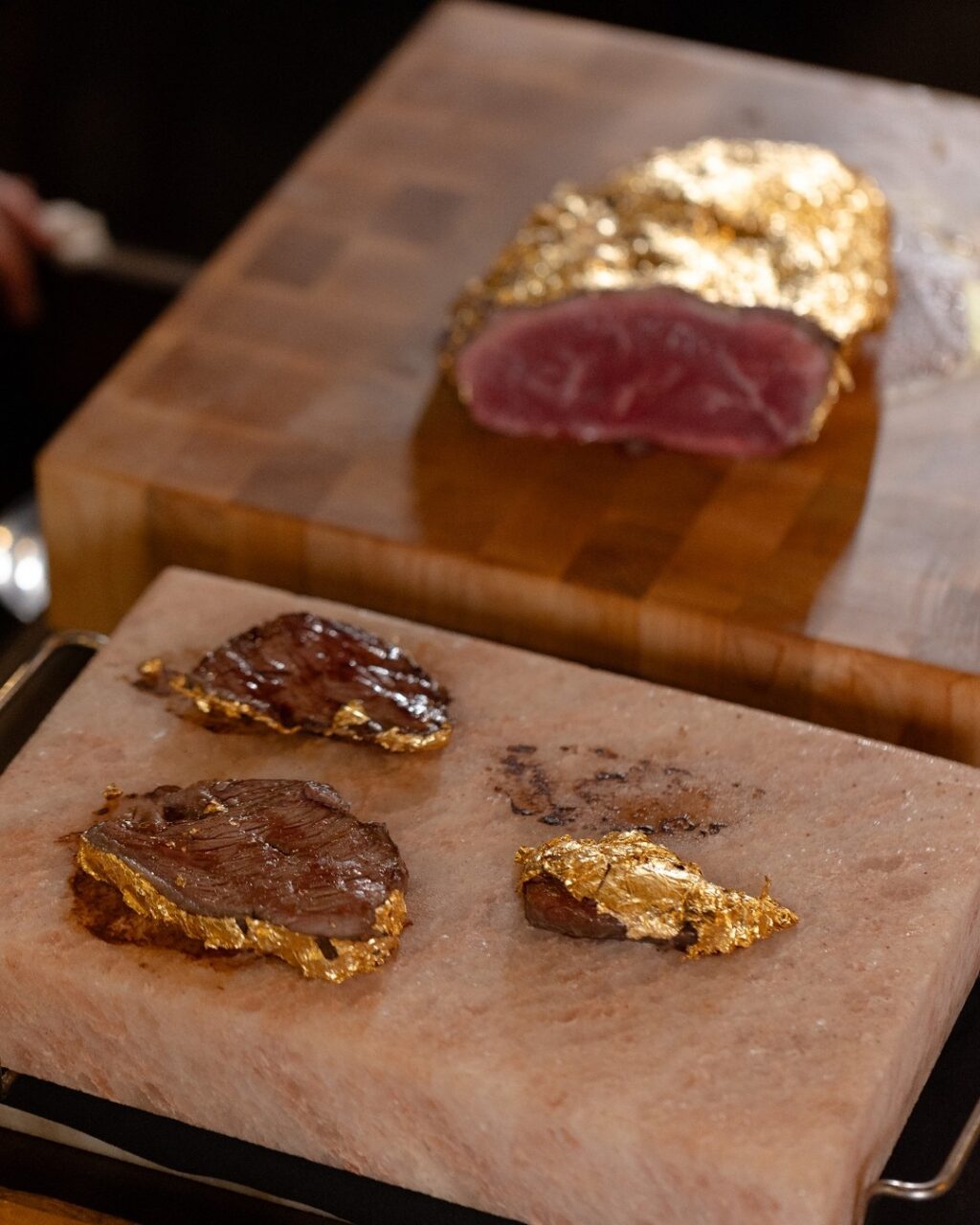 ✨💛 🥩
The Golden Steak® is the most noble part of the top sirloin, expertly seasoned with salt and then decadently enveloped in 24-karat edible gold foil. A bespoke cart approaches your table, presenting the Golden Steak® in all its splendor, and the Gaucho Chef then artfully carves this luxurious meat selection with a golden knife.

Elevate your dining experience with every golden bite. Join us today at Galpão Gaucho Brazilian Steakhouse
✨💛 🥩

Which location are you heading to? 
Cupertino, CA
Irvine, CA
Napa, CA
Roseville, CA
San Diego, CA
Walnut Creek, CA
Las Vegas, NV
Charleston, SC