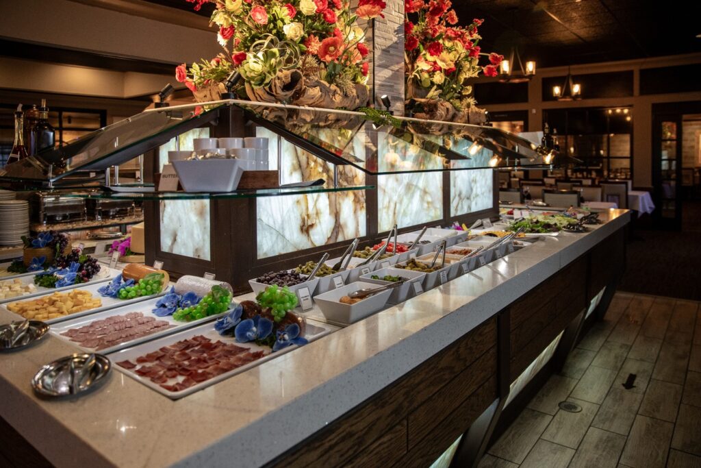 Enjoy our unlimited two-course menu that starts with a gourmet salad bar with over 45+ items to choose from, plus our 18 unlimited selections from the grill.

For a lighter choice, you can choose to stay on the first course for the whole meal and enjoy unlimited trips to our gourmet salad bar; which features cured meats, smoked salmon, candied bacon, local and imported cheeses, gourmet salads, and fresh vegetables.

This option includes the cheese bread appetizer and side dishes on our menu.

Book your table now!

Cupertino, CA
Irvine, CA
Napa, CA
Roseville, CA
San Diego, CA
Walnut Creek, CA
Las Vegas, NV
Charleston, SC