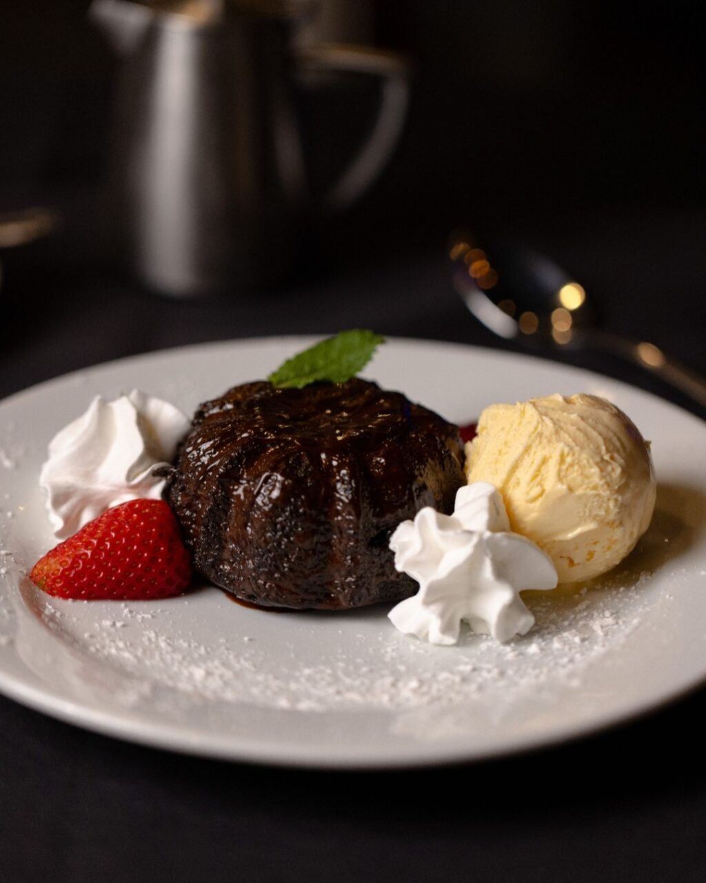 Chocolate Molten, our warm chocolate cake with a hot fudge center, topped with chocolate syrup and vanilla ice cream.

Which location are you heading to? 
Cupertino, CA
Irvine, CA
Napa, CA
Roseville, CA
San Diego, CA
Walnut Creek, CA
Las Vegas, NV
Charleston, SC