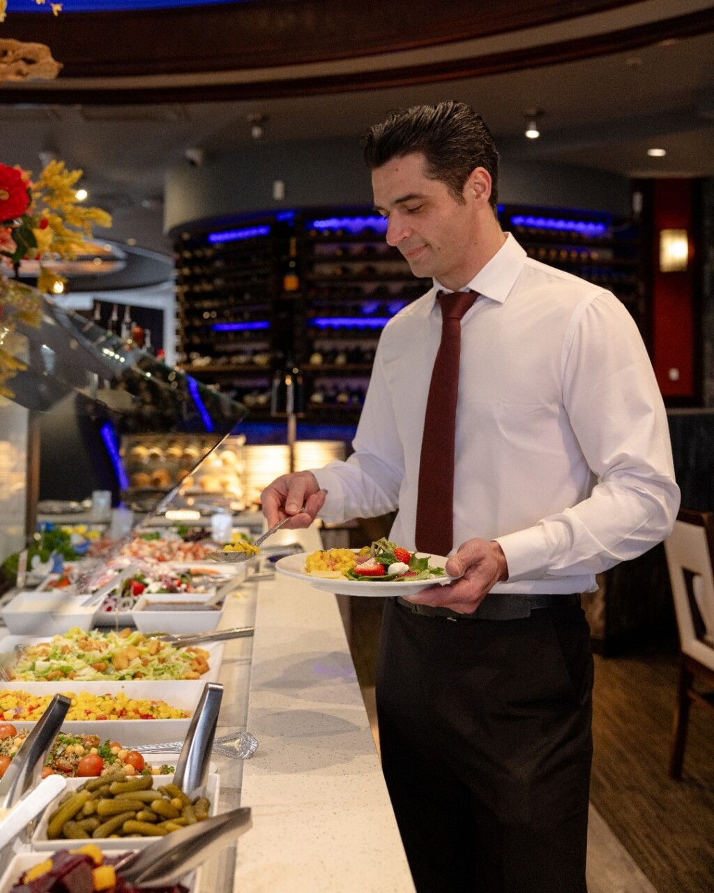 Enjoy our unlimited two course menu that starts with a gourmet salad bar with over 40 items to choose from, plus our 18 unlimited selections from the grill.

For a lighter choice, you can choose to stay on the first course for the whole meal and enjoy unlimited trips to our gourmet salad bar; which features cured meats, smoked salmon, candied bacon, local and imported cheeses, gourmet salads, and fresh vegetables.

This option includes the cheese bread appetizer and side dishes on our menu.

Which location are you heading to? 
Cupertino, CA
Irvine, CA
Napa, CA
Roseville, CA
San Diego, CA
Walnut Creek, CA
Las Vegas, NV
Charleston, SC